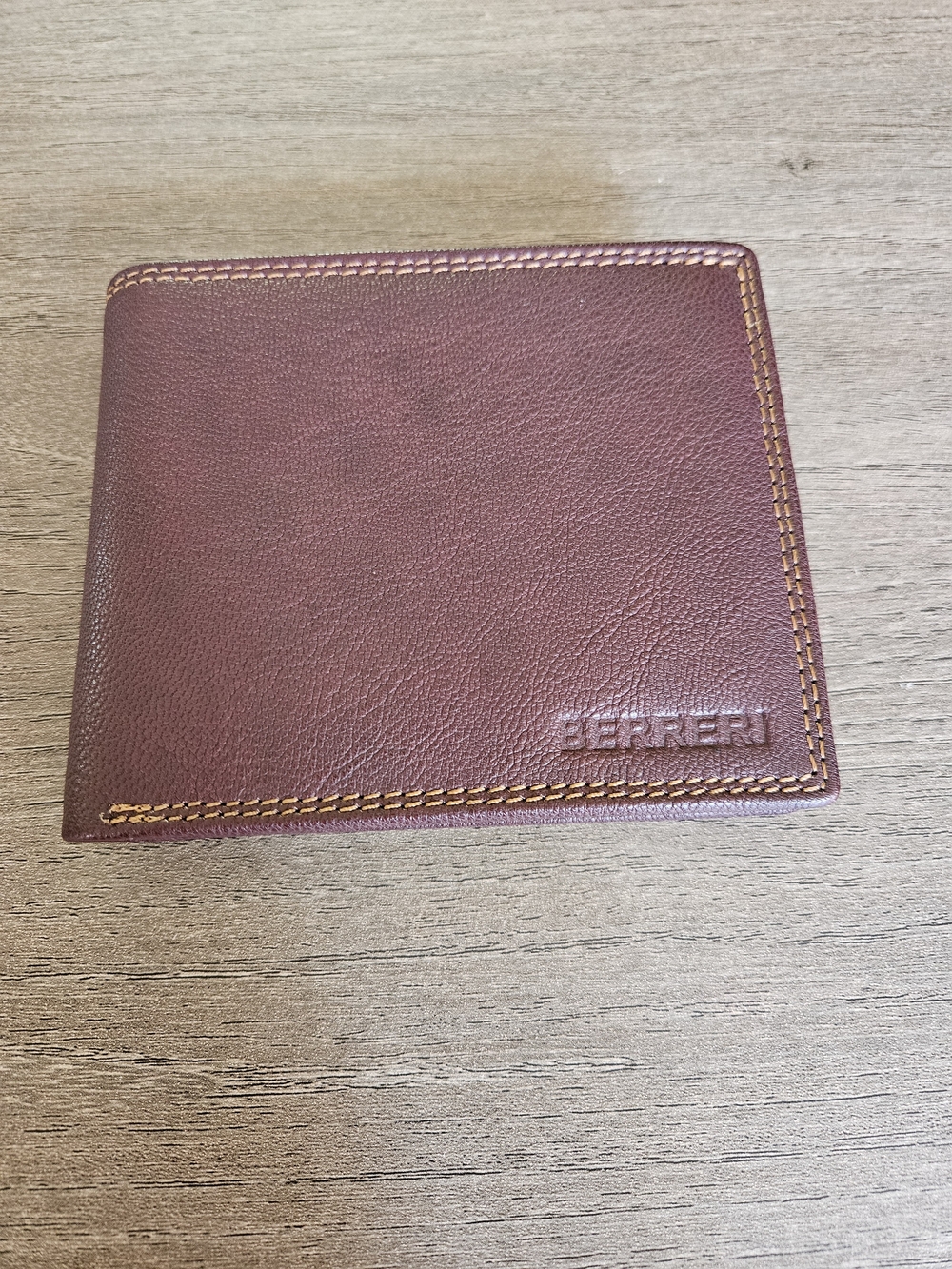 Berreri Men’s Brown Leather Bifold Wallet